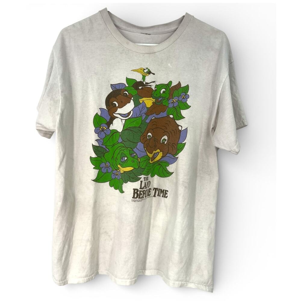 vintage 90's RARE T-shirt Unisex Tee Short Sleeve Crewneck THE LAND BEFORE TIME